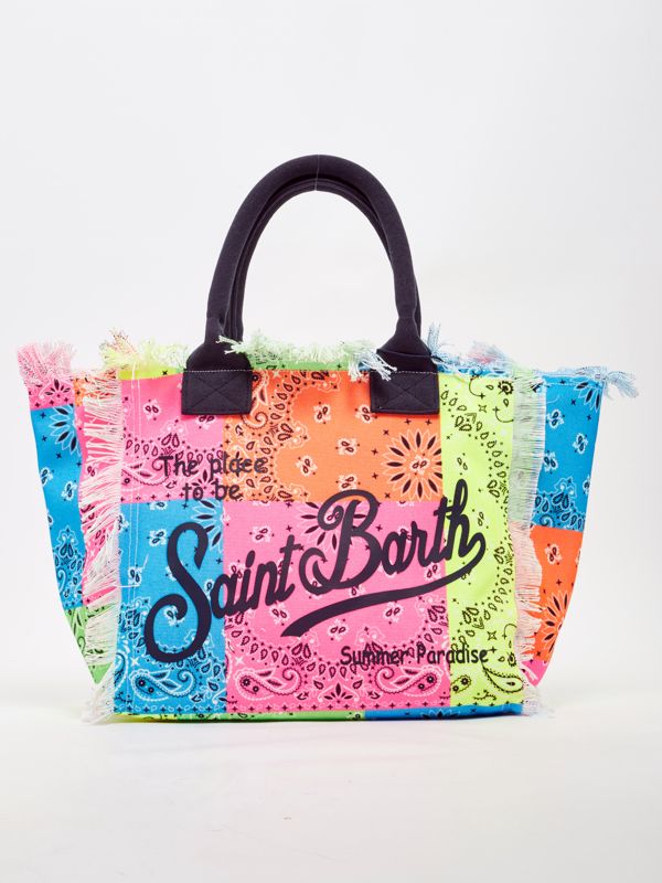 borsa Vanity bandana round fluo St barth