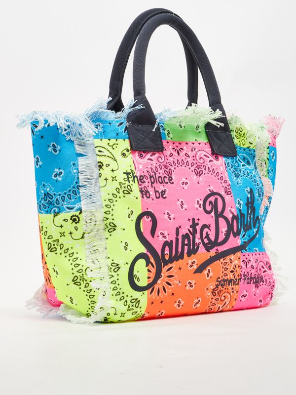 borsa Vanity bandana round fluo St barth