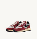 SNEAKERS REELWIND LOW IN NYLON E PELLE CRAQUELE PEPPER E BIANCA